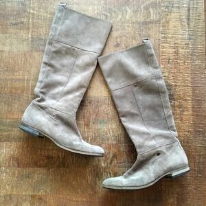 Coclico Tall Riding Boot Womens 39 8-8.5 Brown Suede To The Knee Leather Spain